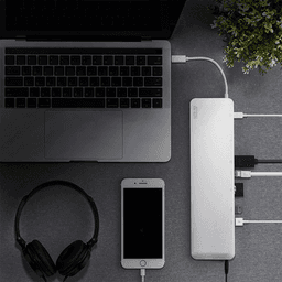 Docking station USB-C multipuerto con power pass-through 