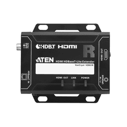 Receptor HDMI HDBaseT-Lite | Hasta 4K a 35 m (Cat 5e/6) / 40 m (Cat 6a/ATEN 2L-2910 Cat6); 1080 p a 60 m (Cat 5e/6) / 70 m (Cat 6a/ATEN 2L-2910 Cat6) | HDBaseT Clase B