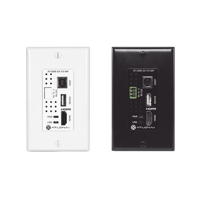 Transmisor HDBaseT de placa de pared para HDMI con USB