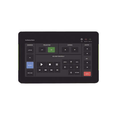 Panel táctil Velocity de 7″ / Control AV / Programación de Salas / Pantalla táctil