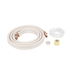 Kit de Tubería para Minisplit / Líneas 1/4" y 5/8" / Capacidad 2 a 3 Toneladas / Longitud 4 m (13.1 ft) / Aluminio con Puntas de Cobre