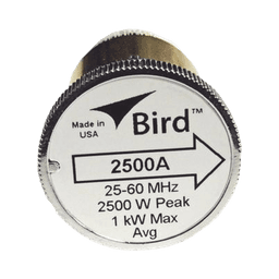 Elemento de Potencia en linea 7/8" a 2500 Watt para Wattmetro BIRD 43 en el Rango de Frecuencia de 25 a 60 MHz