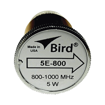 Elemento de 5 Watt en linea 7/8" para Wattmetro BIRD 43 en Rango de Frecuencia de 800 a 1000 MHz.