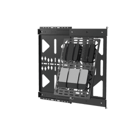 Montaje Deslizante de Almacenamiento AV | Capacidad de Carga 10 kg (22 lbs) | Rango de Deslizamiento 300 mm | Fabricado en Acero | Sistema de Sujeción Quick-Release sin Herramientas