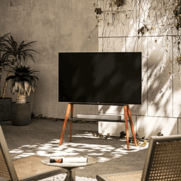 Soporte de TV Easel Studio TV Floor Stand | Compatible VESA 200x200 a 600x400 | Para Pantallas de hasta 75 Pulgadas | Capacidad de Peso 40 kg | Altura Ajustable 905-2590 mm | Incluye Cable Anti-Caída