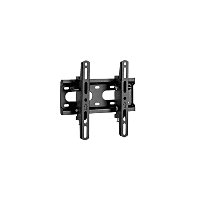 Soporte de Pared con Inclinación para monitores hasta 43"|Compatible VESA 75x75 a 200x200 | Capacidad de Carga 45 kg | Separación de la pared 53 mm | Fabricado en acero | Color Negro