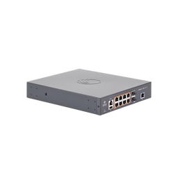 Switch cnMatrix EX2010-P capa 3 de 10 puertos(8 PoE Gigabit 802.3af/at, 2 SFP, 1 consola, 1 MNGMT, 1 USB)  administración desde la Nube (MX-EX2010PXA-U)