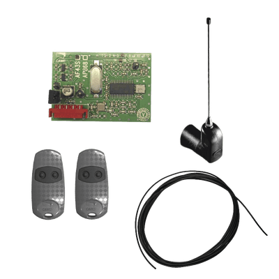 Kit Receptor inalámbrico con antena / Hasta 45M en linea de vista / INCLUYE dos controles  y 3 metros de cable RG58 para la antena