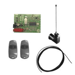 Kit Receptor inalámbrico con antena / Hasta 45M en linea de vista / INCLUYE dos controles  y 3 metros de cable RG58 para la antena