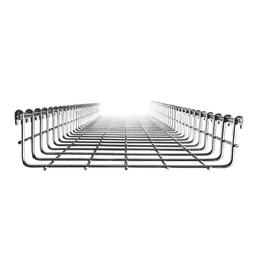 Charola Tipo Malla 54/250 mm, Acabado Electro Zinc, Hasta 215 Cables Cat6, Tramo de 3 Metros