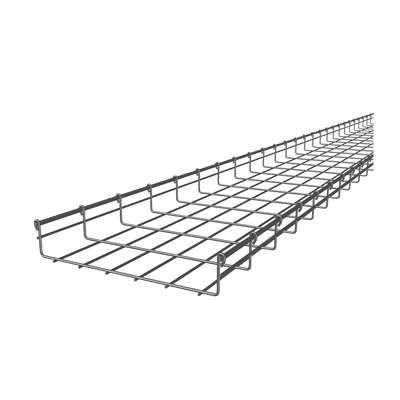 Charola Tipo Malla 54/300 mm, Acabado Electro Zinc, Hasta 258 Cables Cat6, Tramo de 3 Metros