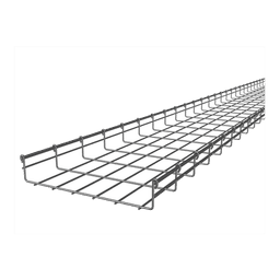 Charola Tipo Malla 66/350 mm, Acabado Electro Zinc, Hasta 368 Cables Cat6, Tramo de 3 Metros