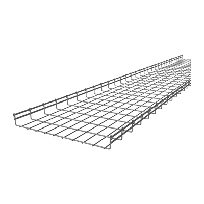 Charola Tipo Malla 66/550 mm, Acabado Electro Zinc, Hasta 578 Cables Cat6, Tramo de 3 Metros