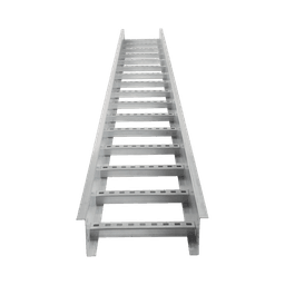 Escalera de Aluminio Portacables / Perfil Z / Peralte 3 1/4" /Paso 9" / Ancho 6" / 3.66 metros / Capacidad Máx. 137 Cables / Incluye Cople Union y Tornillería