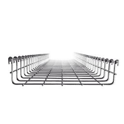 Charola Tipo Malla 66/250 mm, Acabado Electro Zinc, Hasta 263 Cables Cat6, Tramo de 3 Metros