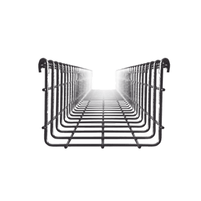 Charola Tipo Malla 116/150 mm, Acabado Electro Zinc, Hasta 277 Cables Cat6, Tramo de 3 Metros