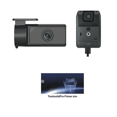 KIT Dashcam con sistema de control ADAS (asistencia de manejo) y Camara de cabina (CI03) / Multiples alarmas /Comunicación dos vías / ideal para flotas vehiculares / Facil instalacio / Incluye primer año de plataforma TrackSolidPro