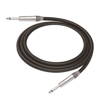 Cable de Audio | Plug 1/4 in a Plug 1/4 in Mono | Carcasa Cromada | Conectores Seetronic | Ideal para Instrumentos | Longitud 3m