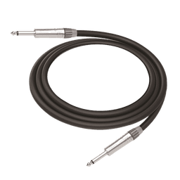 Cable de Audio | Plug 1/4 in a Plug 1/4 in Mono | Carcasa Cromada | Conectores Seetronic | Ideal para Instrumentos | Longitud 3m