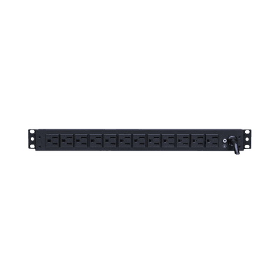 PDU Básico Para Distribución de Energía, Con 12 Tomas NEMA 5-15R Traseras, 1UR, 15 Amp, 120 Vca