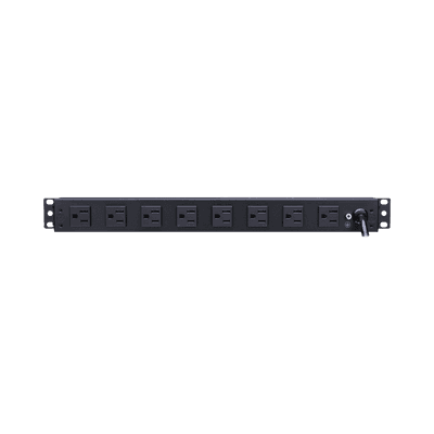 PDU Básico Para Distribución de Energía, Con 8 Tomas NEMA 5-15R Traseras, 1UR, 15 Amp, 120 Vca