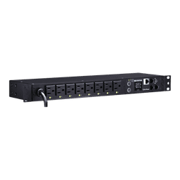 PDU Switchable por Toma, Para Distribución de Energía, Entrada 120 Vca NEMA 5-15P, Con 8 Salidas NEMA 5-15R, Horizontal 19in, 1UR