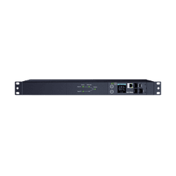 PDU ATS (Fuente Redundante Auto-transferible) Monitoreable, Para Distribución de Energía, 2 Entradas 120 Vca NEMA5-15P, Con 10 Salidas NEMA 5-15R, Horizontal 19in, 1UR 