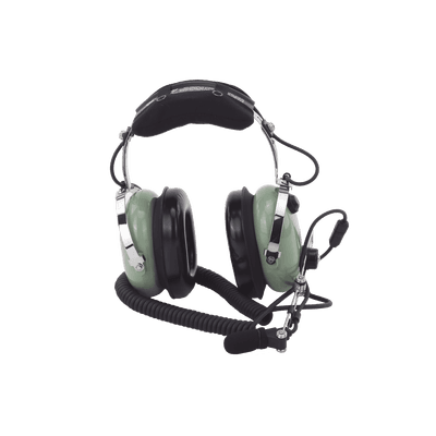 Auriculares de aviación, con micrófono, sobre la cabeza, helicóptero