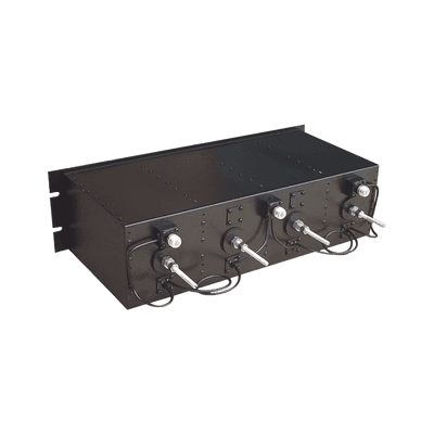 Duplexer Pasa Banda/Rechazo de Banda, UHF de 370-410 MHz, para montaje en Rack de 19 in, 50 Ohm, 4 Cavidades, 150 Watt, N Hembra.