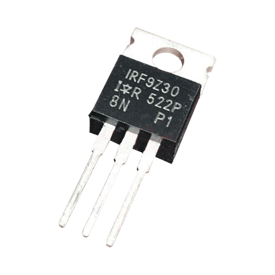 Transistor de Potencia MOSFET, Canal P, 50 Volt, 18 Amp., 0.14 Ohm, 74 Watt, TO-220AB, para Analizador III.