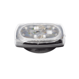Mini torreta de 48 LED 10" Ámbar/Claro, Lente Transparente, Imán y Encendedor de Vehículo