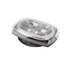 Mini torreta de 48 LED 10" Ámbar/Claro, Lente Transparente, Imán y Encendedor de Vehículo