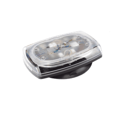 Mini torreta de 48 LED 10" Ámbar/Claro, Lente Transparente, Imán y Encendedor de Vehículo