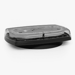 Mini torreta de 48 LED 10" Ámbar/Claro, Lente Transparente, Imán y Encendedor de Vehículo