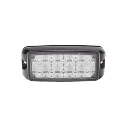 Luz de Advertencia de 5X2" 10 LED, Rojo/Azul, Bisel Negro, Lente Transparente