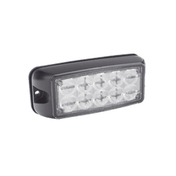 Luz de Advertencia de 5X2" 10 LED, Rojo/Azul, Bisel Negro, Lente Transparente