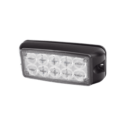 Luz de Advertencia de 5X2" 10 LED, Rojo/Azul, Bisel Negro, Lente Transparente
