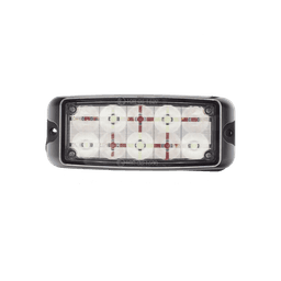 Luz de Advertencia de 5X2" 10 LED, Rojo/Azul, Bisel Negro, Lente Transparente