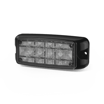 Luz de Advertencia de 5X2" 10 LED, Rojo/Azul, Bisel Negro, Lente Transparente