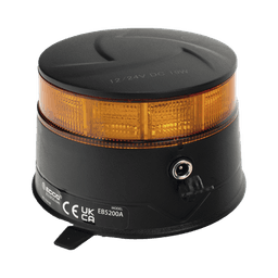 Baliza LED Recargable / Color Ámbar / IP67 / 12-24 V / 7 Patrones de Destello / Montaje Magnético y Succión