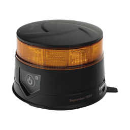 Baliza LED Recargable / Color Ámbar / IP67 / 12-24 V / 7 Patrones de Destello / Montaje Magnético y Succión