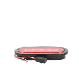 Plafón Ovalado de 7.5" Para Camiones de Transporte, 18 LED Ultra Brillantes, Color Rojo/Claro/Ambar