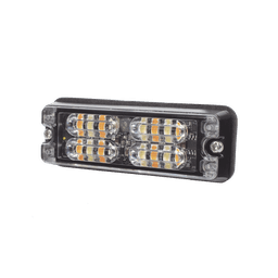 Luz Perimetral, 12 LED Ultra Brillantes, Color Ámbar / Claro