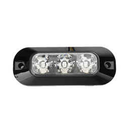 Luz Auxiliar LED / 3 LEDs Alta Intensidad / 21 Patrones Programables / IP67 / 12-24 VCC / Azul