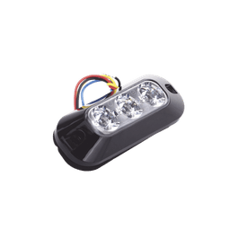 Luz Auxiliar de 3 LED, Azul, Lente Transparente