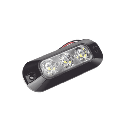 Luz Auxiliar de 3 LED, Blanco, Lente Transparente