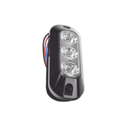 Luz Auxiliar de 3 LED, Blanco, Lente Transparente