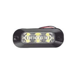 Luz Auxiliar de 3 LED, Blanco, Lente Transparente