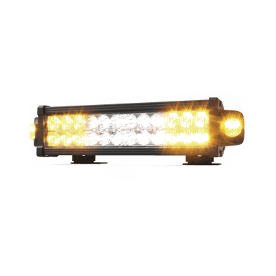 Barra LED de  trabajo, 13.6 pulgadas, doble hilera, con luces de trabajo, ambar/claro,  12-24 Vcc