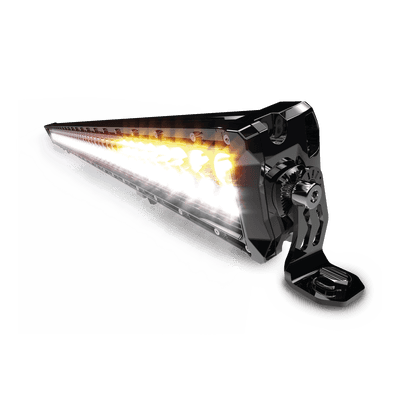  Barra de luz LED clara/ ambar, 12-24 Vcc, 12,600 lumenes, IP67